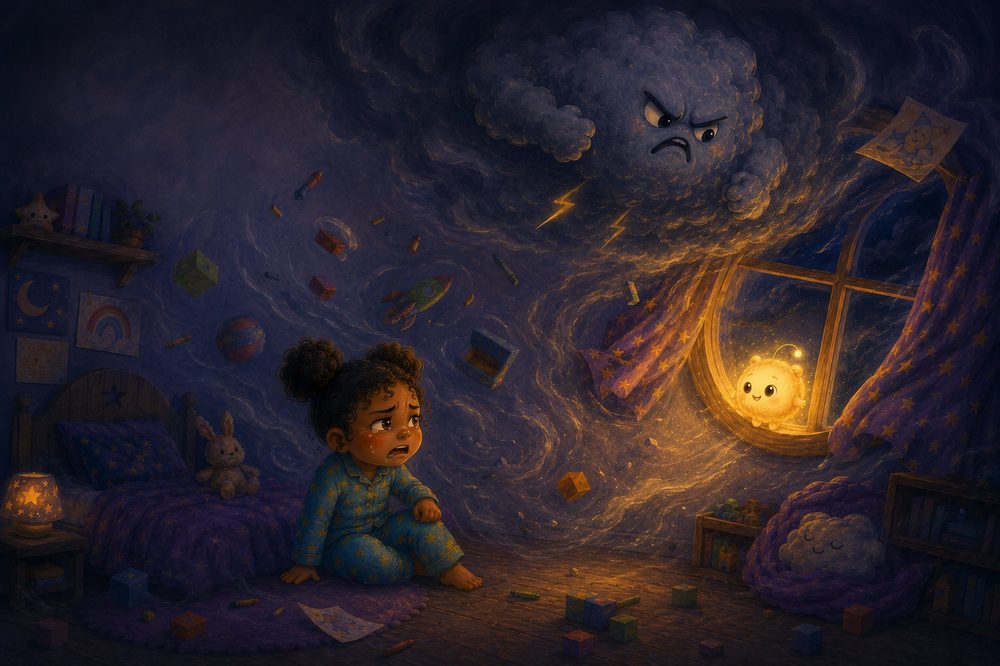 Interior spread from The Grumble Storm