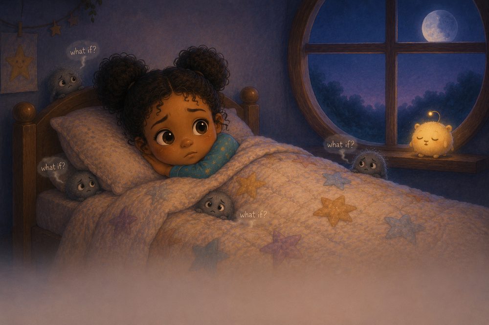Interior spread from The Whisper Worries
