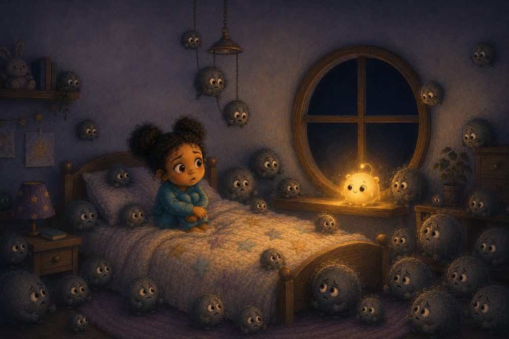 Interior spread from The Whisper Worries