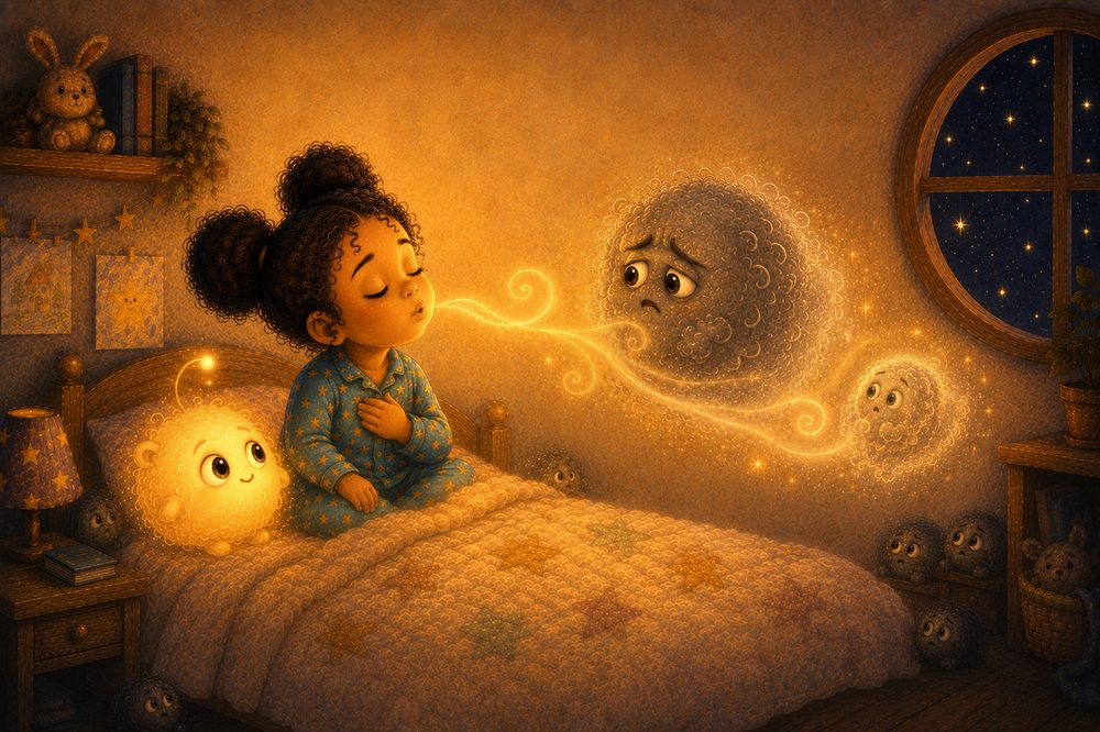 Interior spread from The Whisper Worries